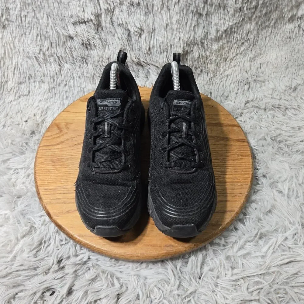 Skechers Work Athletic Sneaker Black Slip Resistant Women 9 Ultra Go Work Mesh
